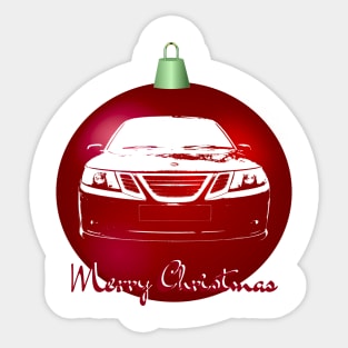 Saab 9-3 Swedish classic car monoblock Christmas ball special edition Sticker